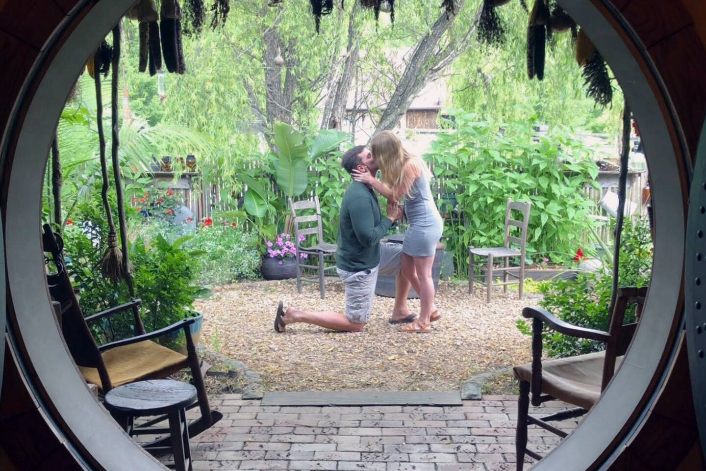 Travis on one knee and Amy obviously said YES!!! Words cannot describe our â€œHeartfelt Emotionsâ€ knowing our Humble Hole in the Ground played a small part in Travis and Amy's wonderful Journey into the Future.Come and Experience the Magic!!  