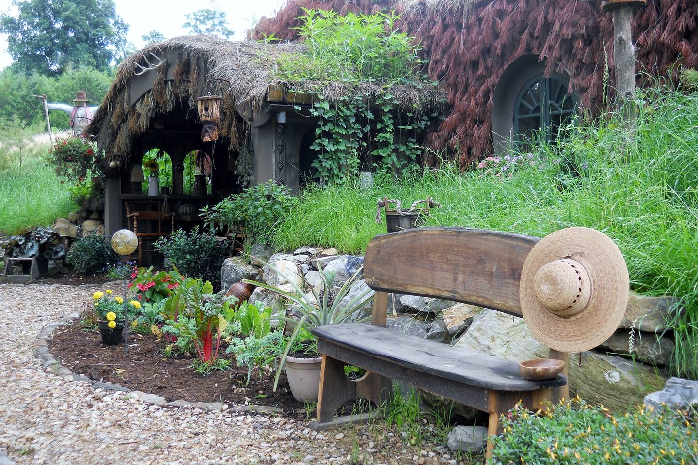 Court yard bench to enjoy your favorite drink, a pipe of Old Toby tobacco and the mesmerizing sounds of nature.