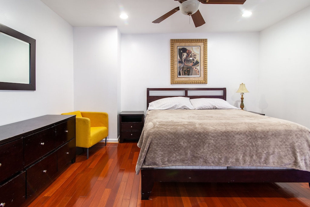 Primary Bedroom with Private Bathroom, Den And King Sized Bed