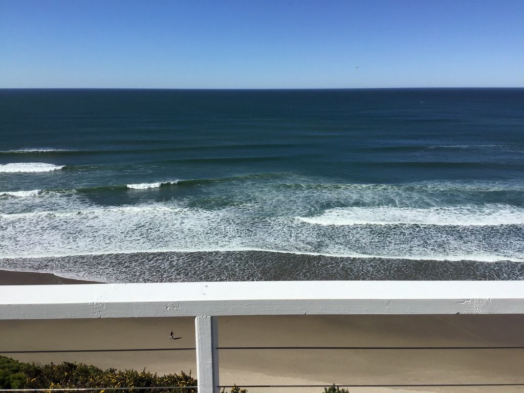 View from 3rd Floor deck looking West to the Nelscott Reef where whales feed.