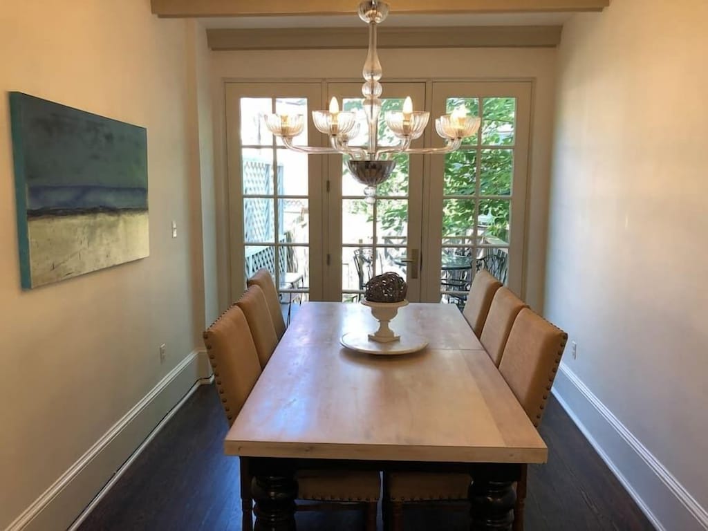 Dining table seats 8