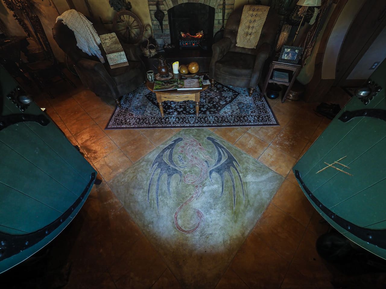 The metal Red Dragon on a pole will greet you on the driveway and another Dragon as you access the Inner Sanctum!"All the Comforts of Home"Steve Parke Photo