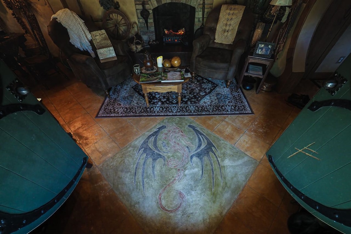 The metal Red Dragon on a pole will greet you on the driveway and another Dragon as you access the Inner Sanctum!"All the Comforts of Home"Steve Parke Photo